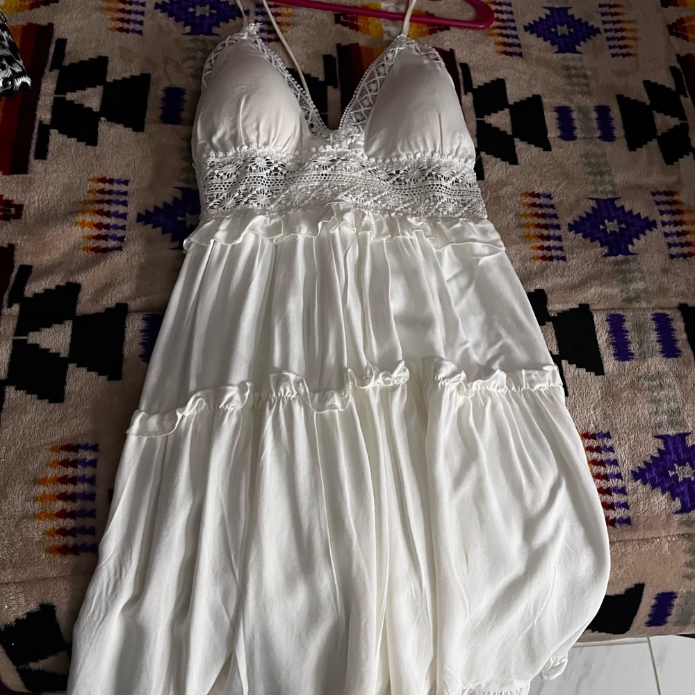 Rue21 White Lace Detail Chemise